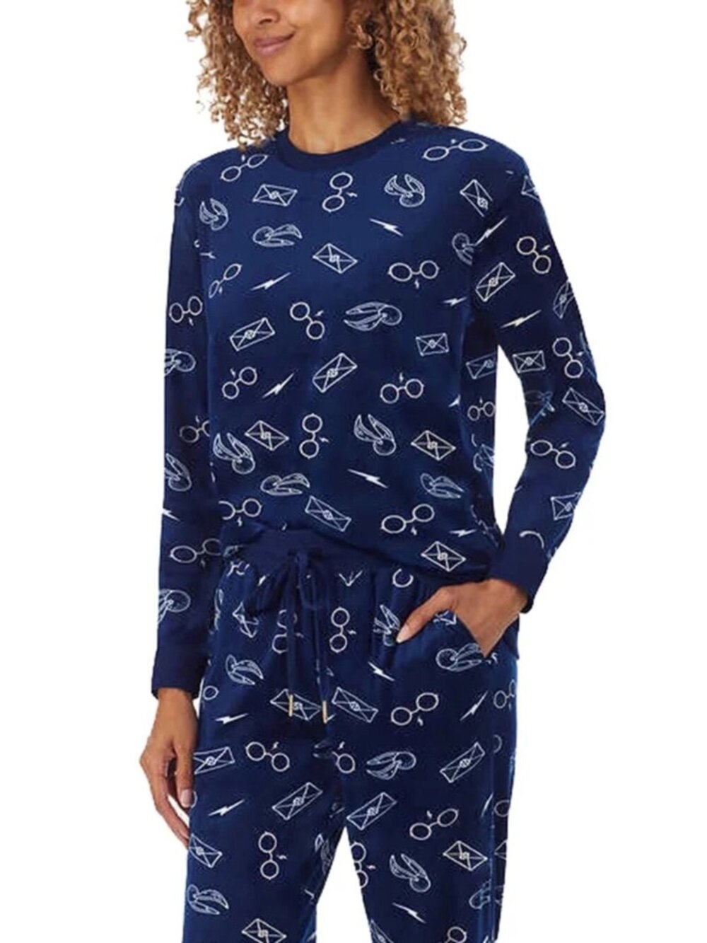 HARRY POTTER | L | Wizarding World Women 2Pc Stretch Velour Fleece Pajama Set - Picture 3 of 11